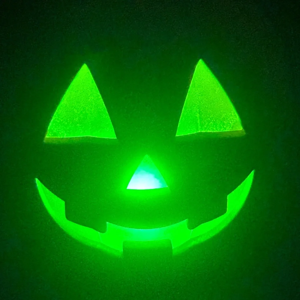 Target LIGHT UP Flocked Blow Mold Ombré Jack O Lantern Pumpkin